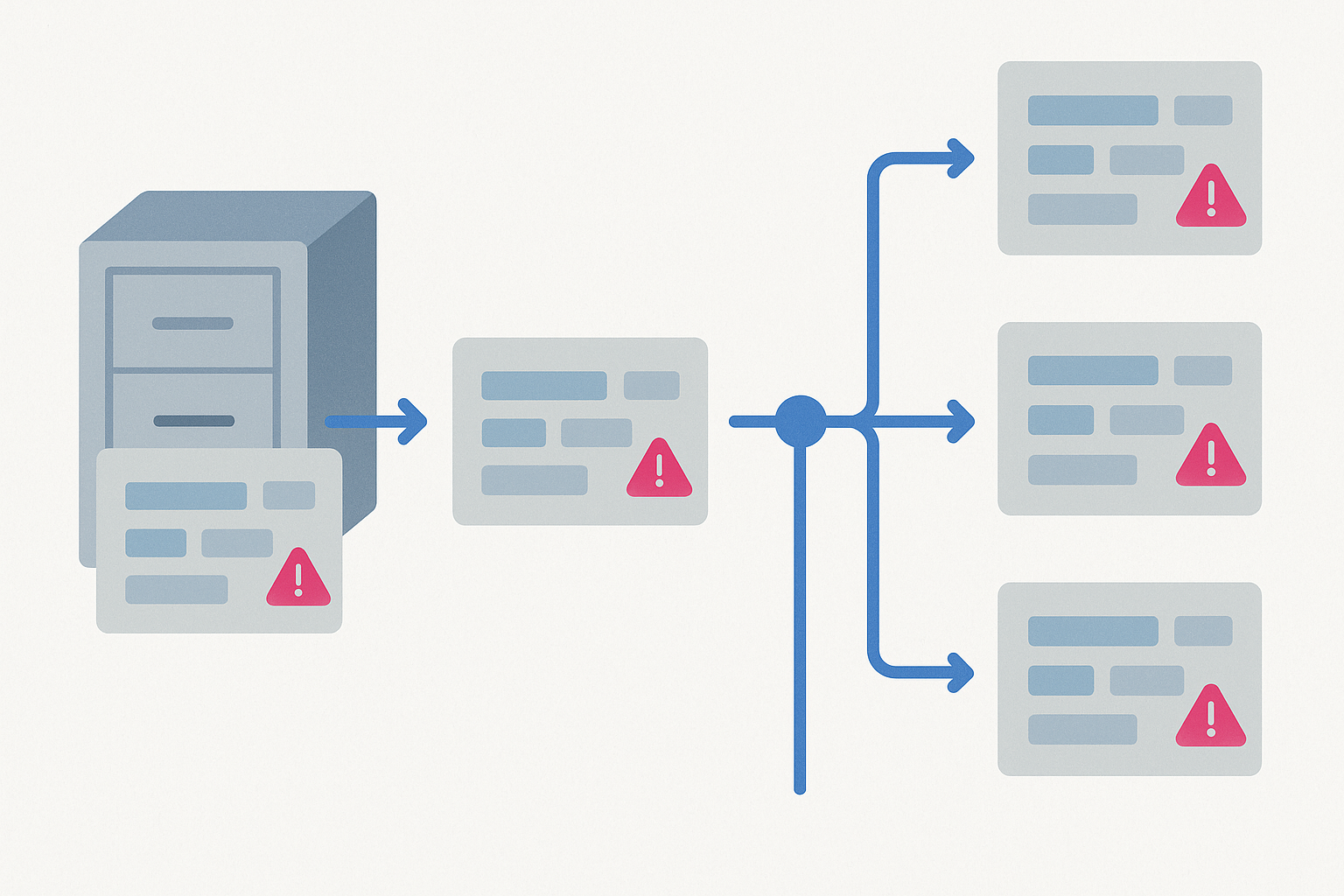 Een foutief ERP-record wordt ongewijzigd doorgegeven en verspreidt zich via een geautomatiseerde workflow.